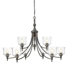 Golden 0806-9 ABI-HWG - Golden Lighting Keating 9-light Chandelier in Antique Black Iron